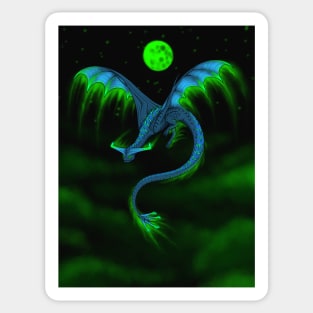 Bioluminescent Night Dragon Sticker